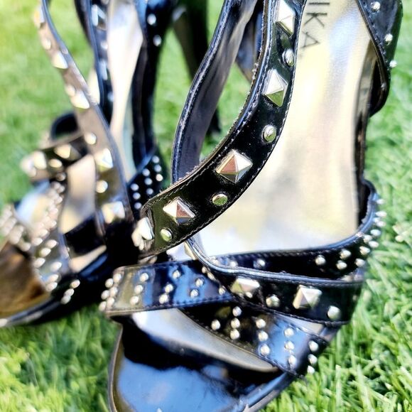 Women's Paprika studded open toed heels - Picture 4 of 12